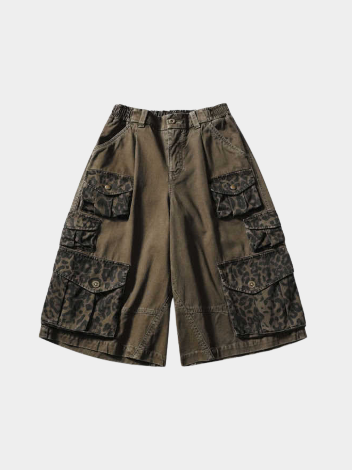 CampStick - Unisex Washed Solid Utility Cropped Pants