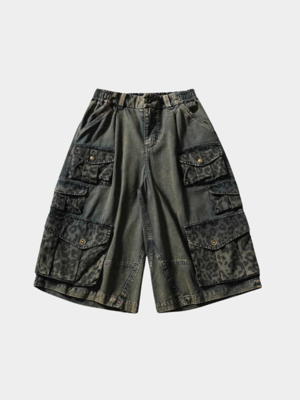 CampStick - Unisex Washed Solid Utility Cropped Pants